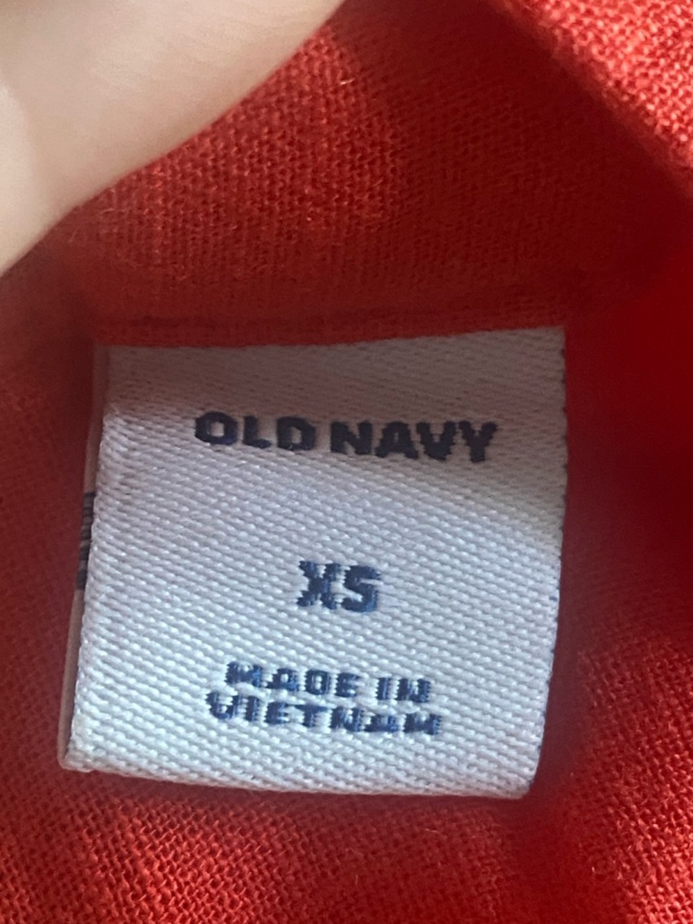 Old Navy Coral Linen Blend Split-Neck Top - Picture 4 of 8